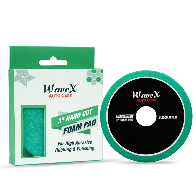Wavex Hard Cut Green Foam Pad, 3 Inch