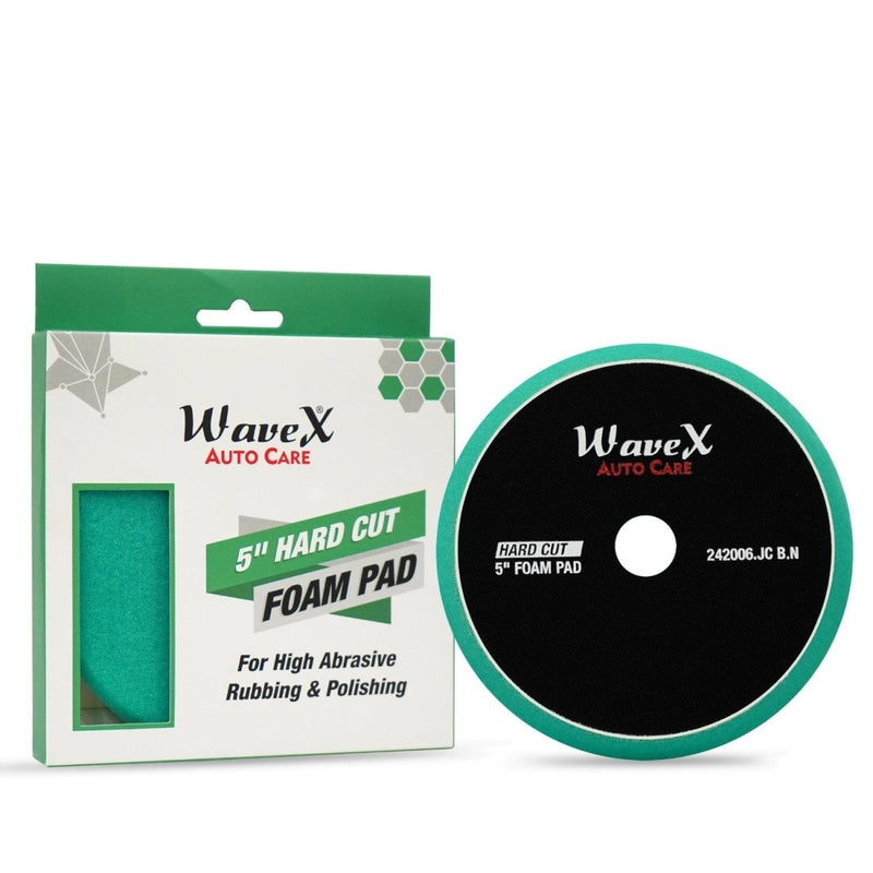 Wavex Hard Cut Green Foam Pad, 5 Inch