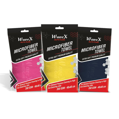 MICROFIBER CAR CLEANING CLOTH - 40X40CM - 350 GSM