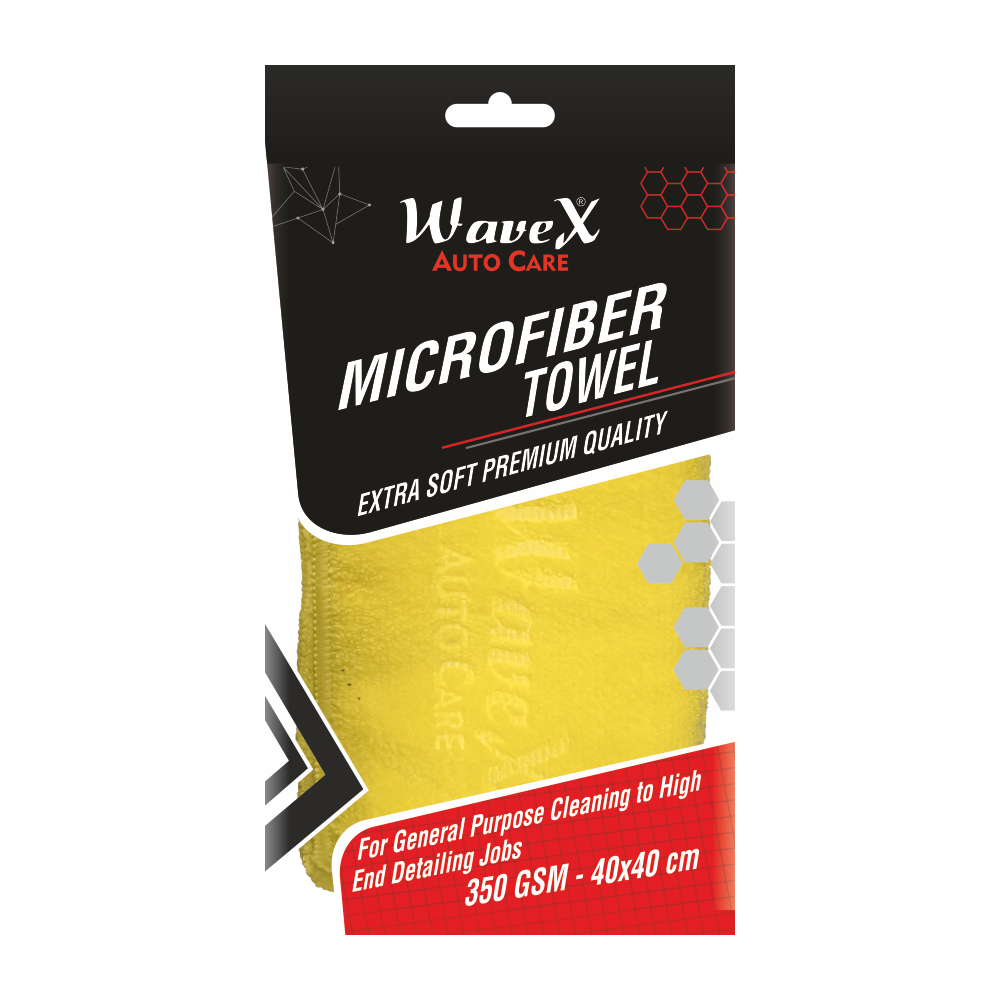 MICROFIBER CLOTH-YELLOW-40X40CM-350 GSM