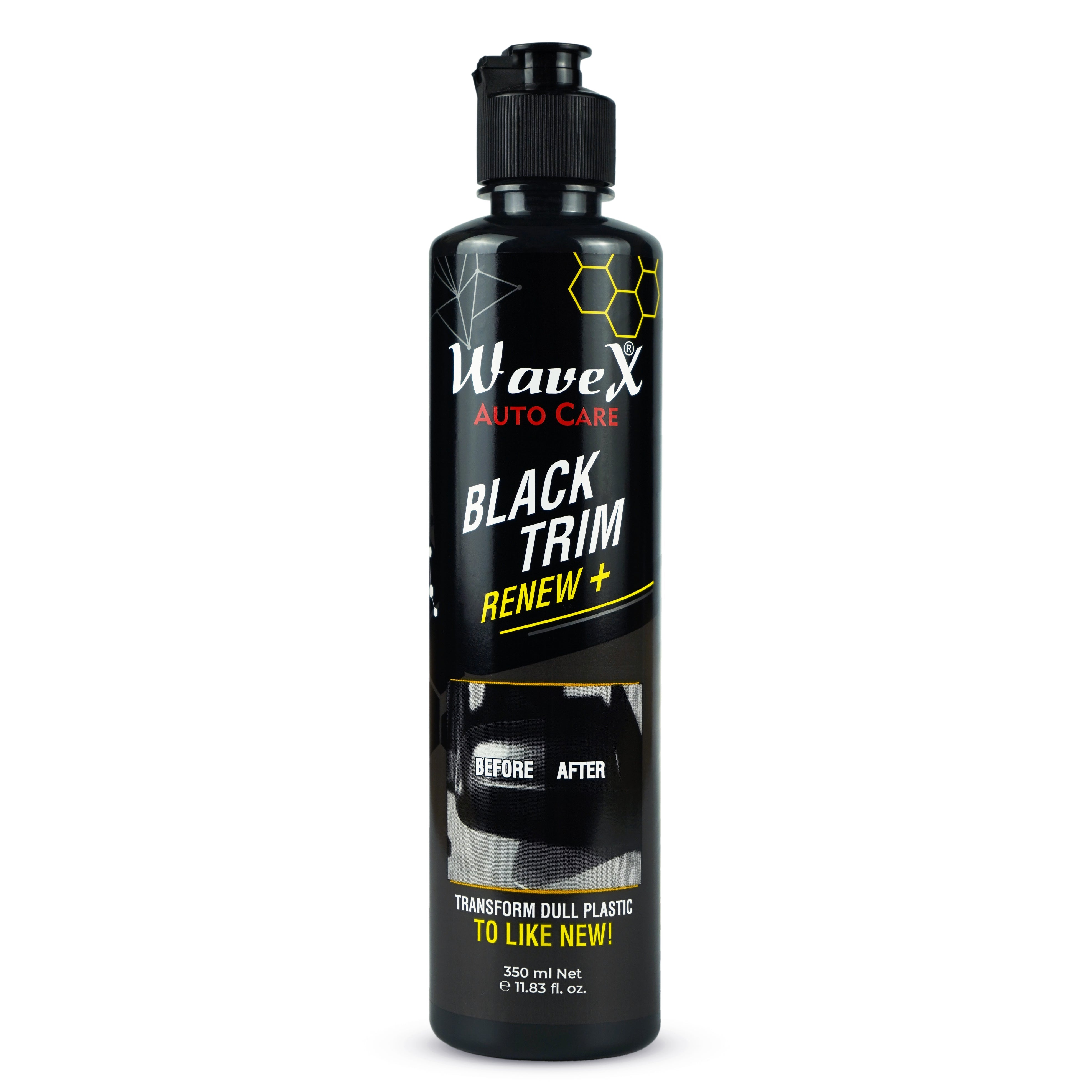 Wavex Black Trim Renew+ | Restores Faded Car & Bike Exterior Plastic Trim | Long-Lasting Deep Black Shine, UV & Dust Protection Main image