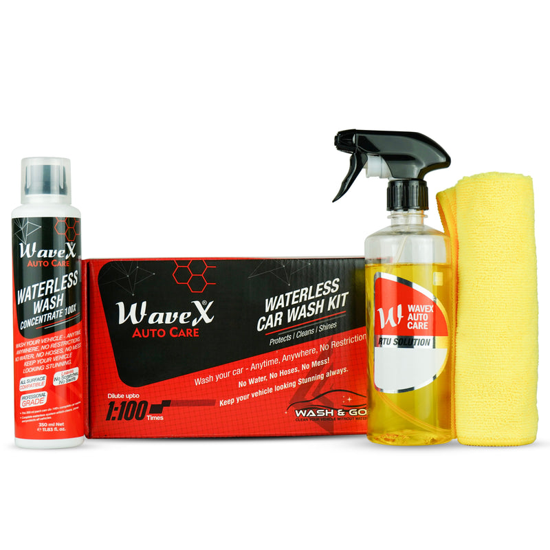 Wavex Waterless Car Wash Kit, 100X Concentrate — 350ml-DIY