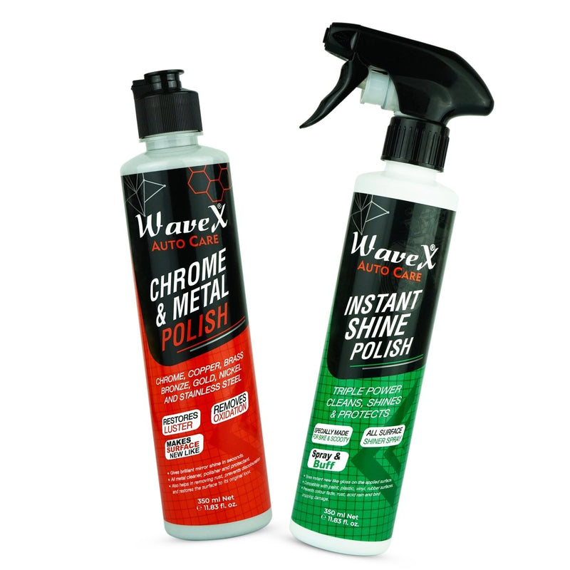 Wavex Instant Shine and Metal Polish Bike Care Combo