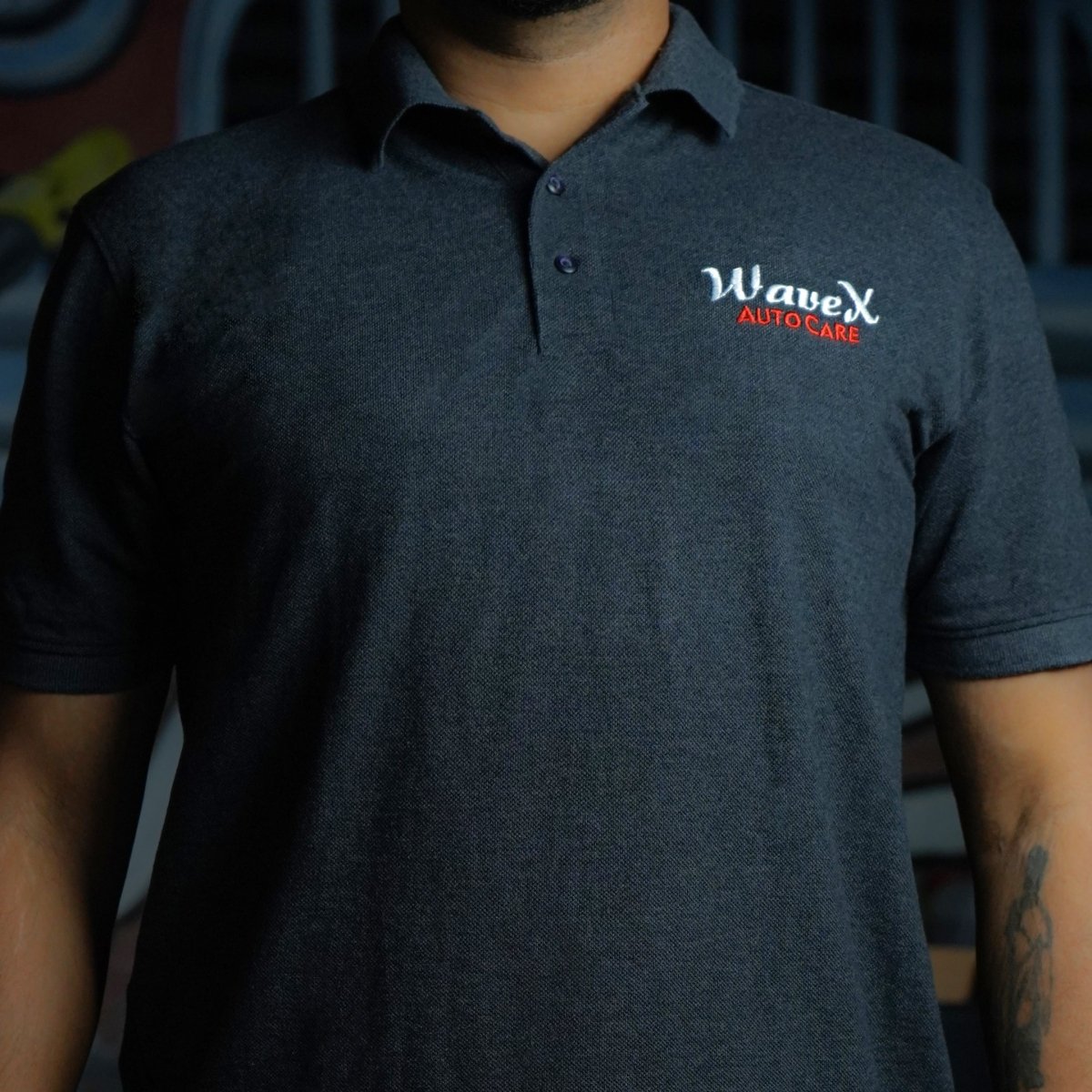 DETAILING CHARCOAL MELANCE POLO T - SHIRT - Wavex - WDS9-M