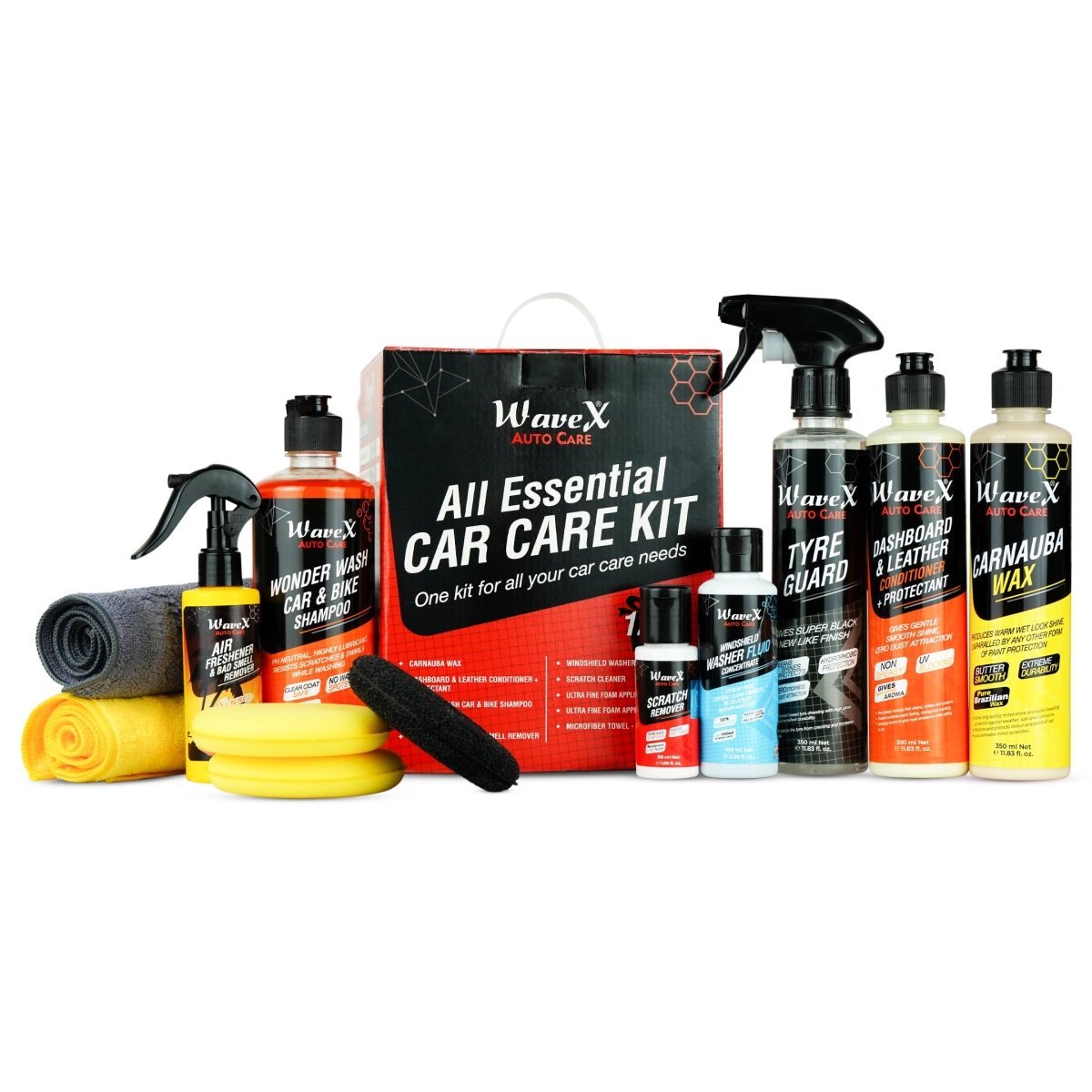 ESSENTIAL CAR CARE KIT - 12 PIECE - Wavex - CCK10