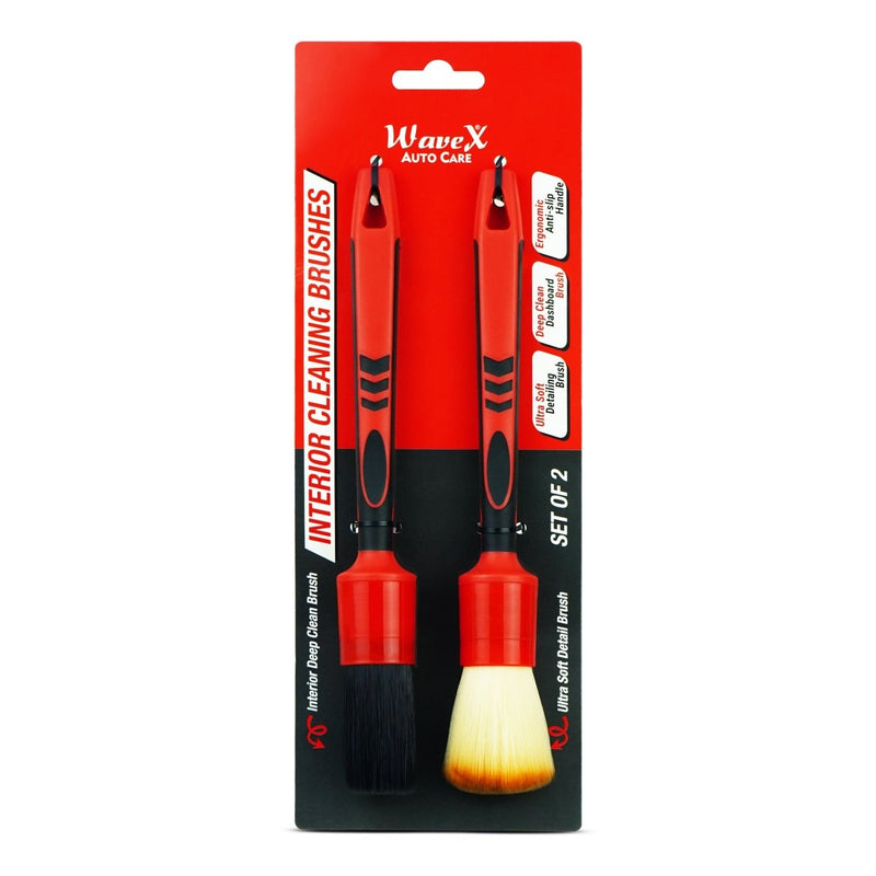 Wavex Car Interior Cleaning Brush Set, 2 Pieces