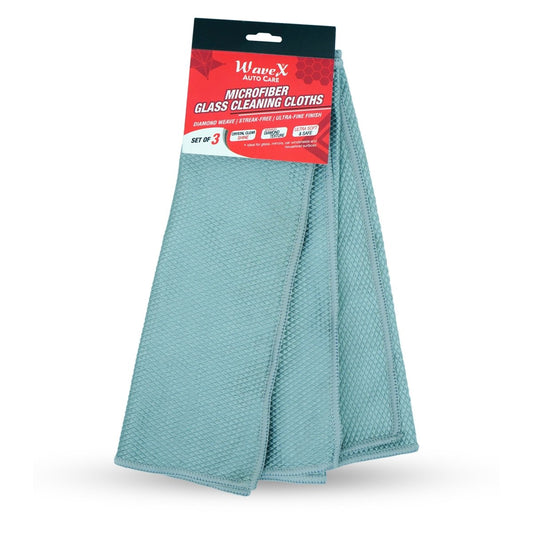MICROFIBER GLASS CLEANING CLOTH (SET OF 3) - Wavex - MFGLASS