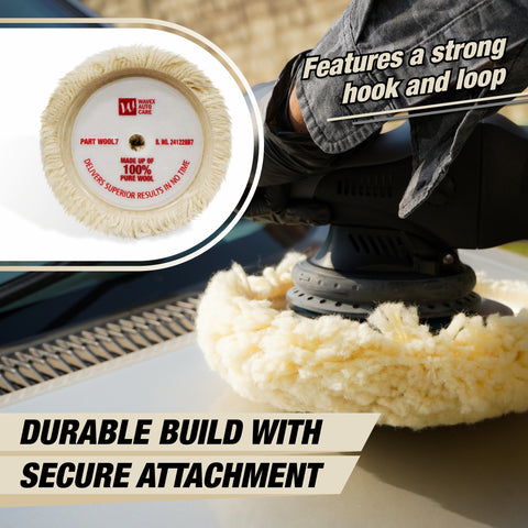 WOOL POLISHING PAD 7 INCH | 100% PURE WOOL