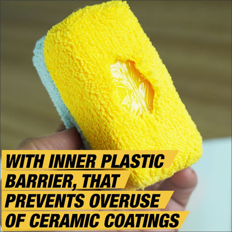 DUAL MICROFIBER APPLICATOR SPONGE