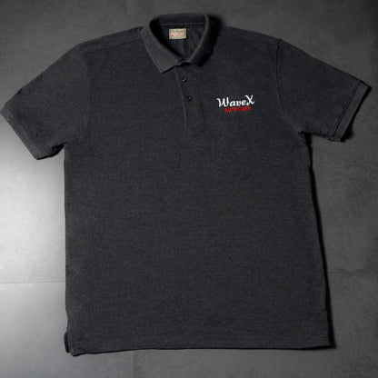 Wavex Detailing Charcoal Melange Polo T-Shirt