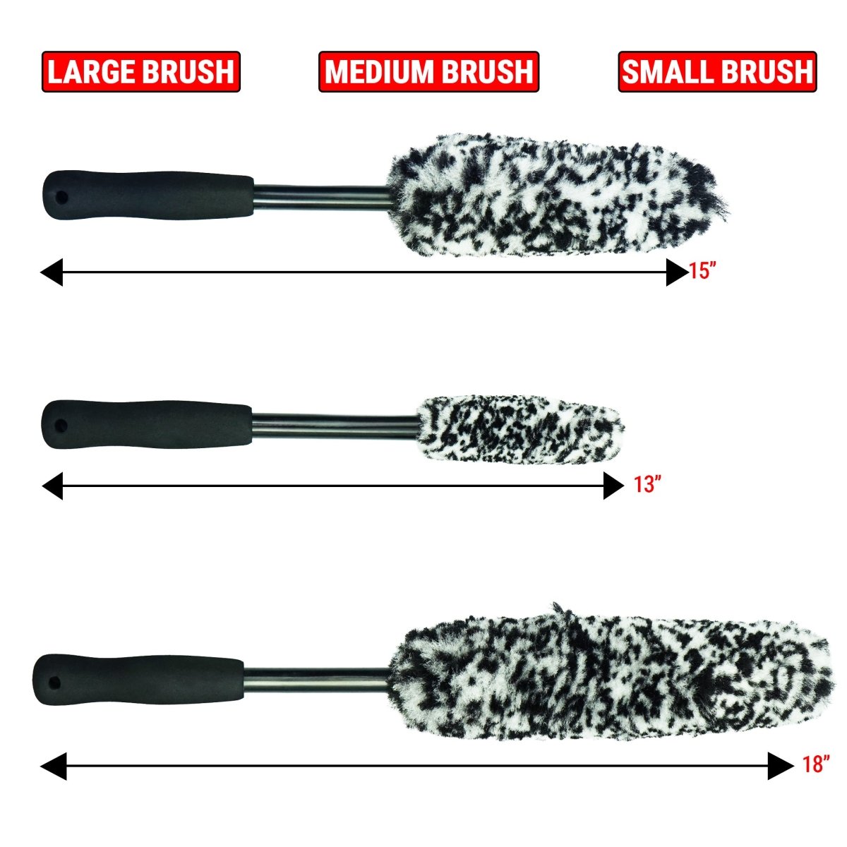 WHEEL WOOLIES BRUSH SET FOR CAR & BIKE DETAILING - Wavex-WW3