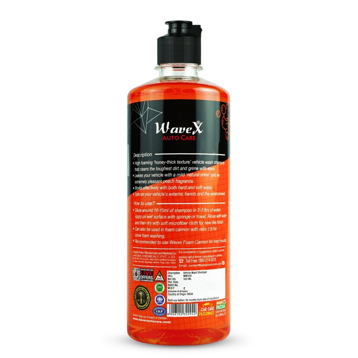 WONDER WASH CAR & BIKE SHAMPOO - Wavex - WW500